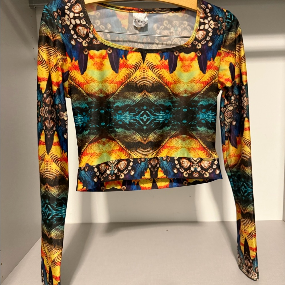 Chic Vibrant Multicolor Crop Top